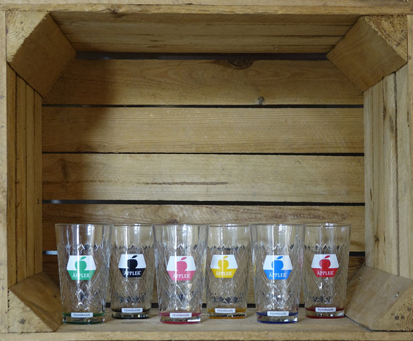 Äppler-Gläser, 6 x 0,25 L, verschiedene Farben