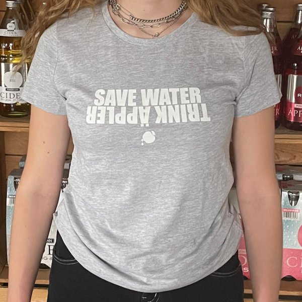 T-Shirt "Save Water" grau (Damen)