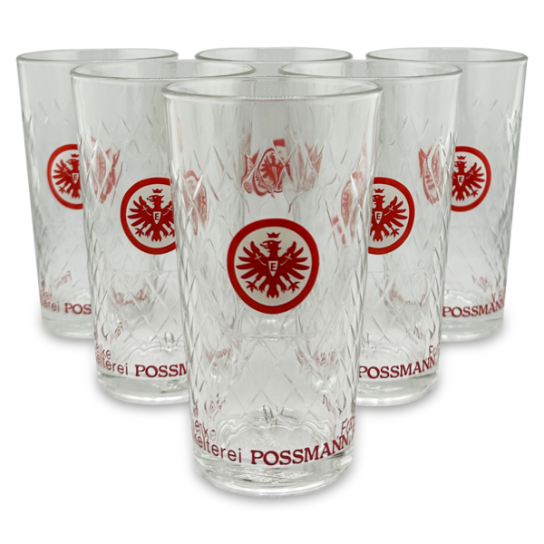 6er Set Possmann - Eintracht Frankfurt Gläser (0,25L)